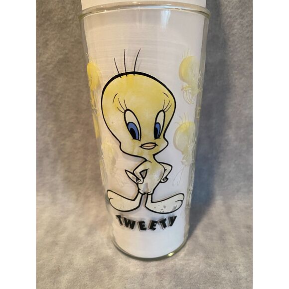 VTG Tweety Bird Looney‎ Tuney Warner Bros. Drinking Glass Tumber - Picture 5 of 6